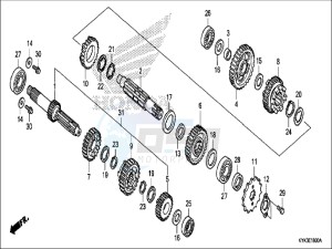 CRF110FH Europe Direct - (ED) drawing TRANSMISSION