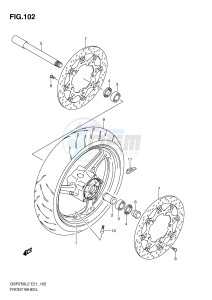 GSR750 (E21) drawing FRONT WHEEL (GSR750L2 E21)