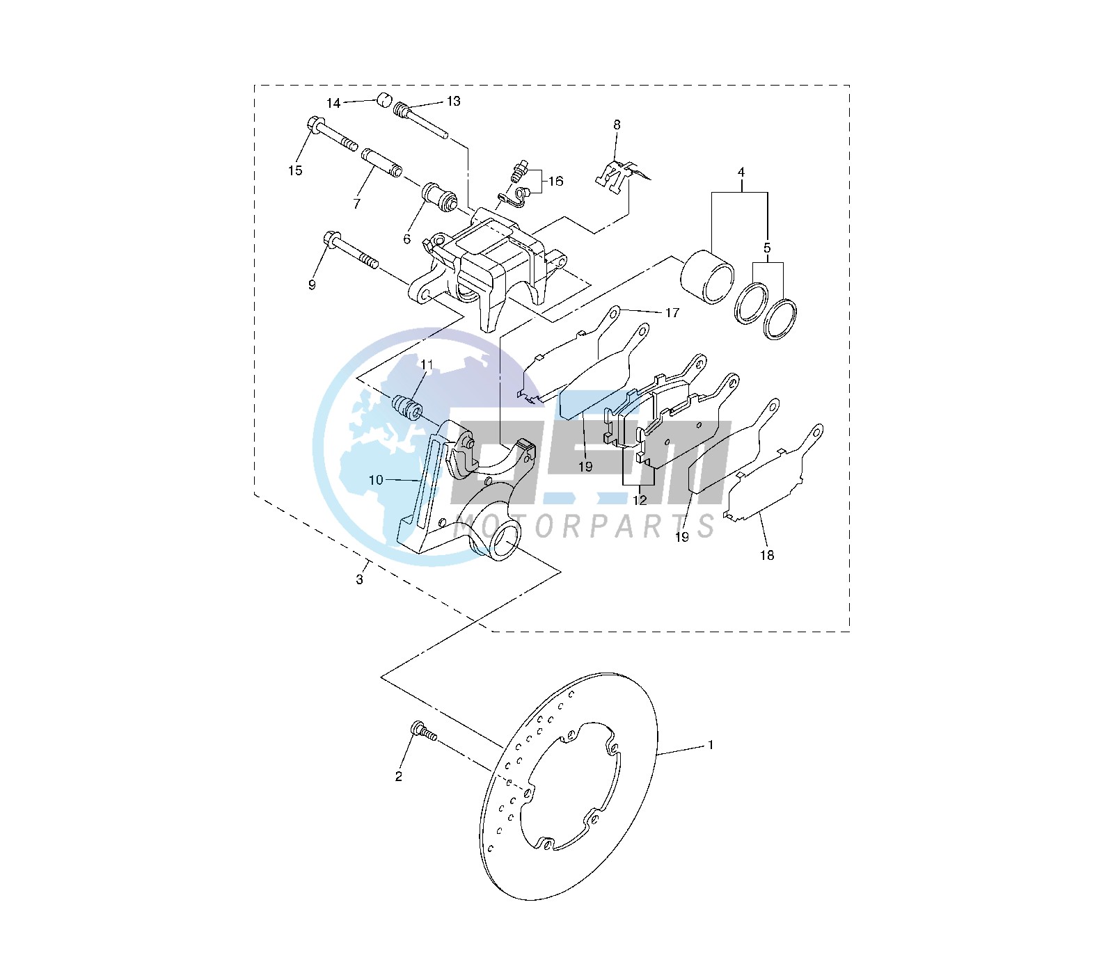 REAR BRAKE CALIPER