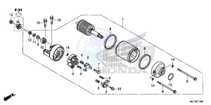 CRF1000AG CRF1000 - Africa Twin - ABS Europe Direct - (ED) drawing STARTER MOTOR