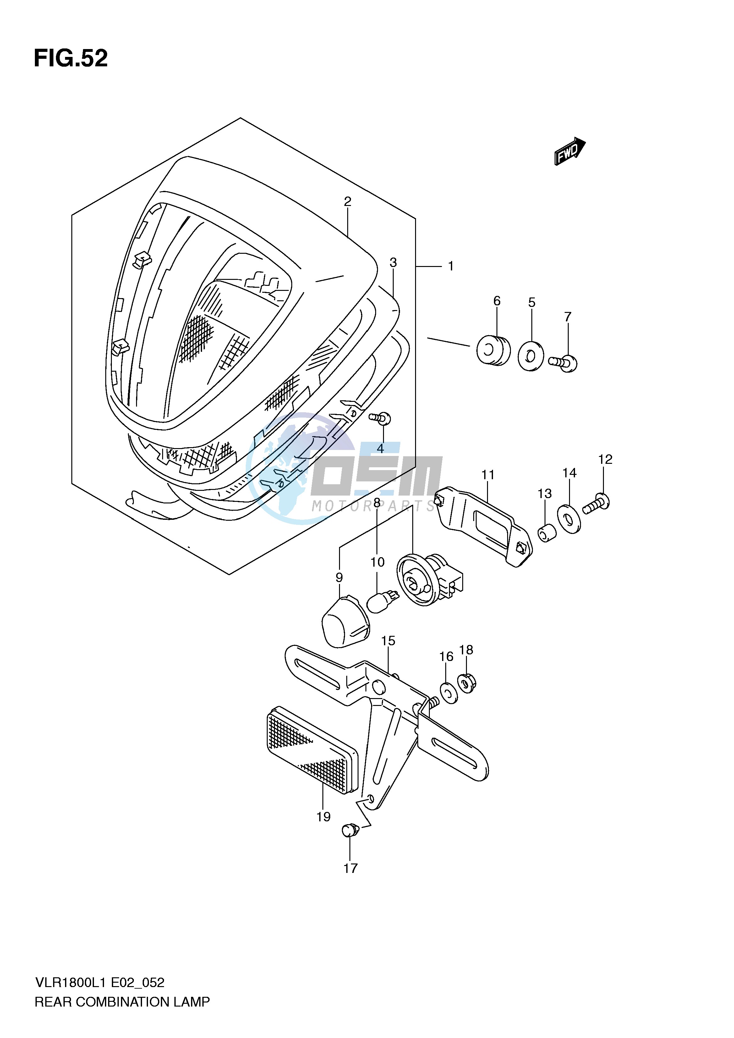 REAR COMBINATION LAMP (VLR1800UFL1 E19)