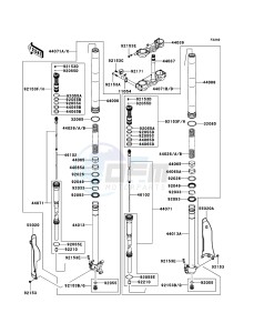 KX250F KX250T7F EU drawing Front Fork