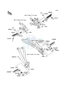 NINJA ZX-10R ZX1000E8F FR GB XX (EU ME A(FRICA) drawing Footrests