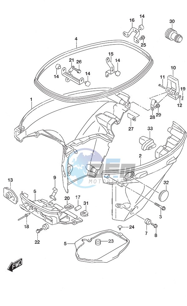 Side Cover Tiller Handle w/Power Tilt