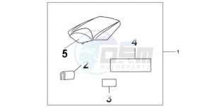 CBR1000RA9 Europe Direct - (ED / ABS) drawing REAR SEAT COWL CANDY TAHITIAN BLUE