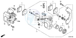 TRX500FMD TRX500FM Europe Direct - (ED) drawing FRONT BRAKE CALIPER