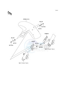 ER 650 A [ER-6N (EUROPEAN] (A6S-A8F) A7F drawing FRONT FENDER-- S- -