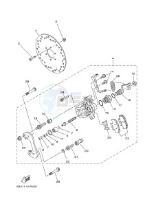 YXM700E YXM70VPXJ VIKING EPS (B5F3) drawing REAR BRAKE CALIPER 2