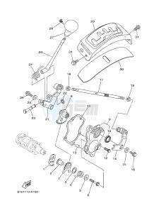 YFM700FWAD YFM70GPHJ GRIZZLY 700 EPS (B1AG) drawing SHIFT SHAFT