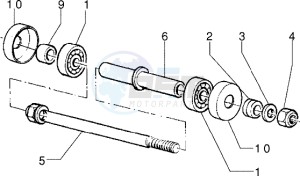 Zip 50 fast rider RST drawing Front wheel component parts