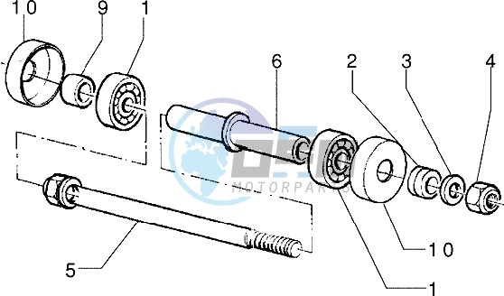 Front wheel component parts