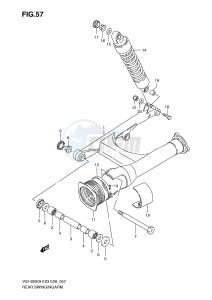 VS1400 (E3-E28) INTRUDER drawing REAR SWINGING ARM