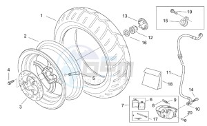 SR 50 H2O Di-Tech e2 drawing Rear wheel - disc brake