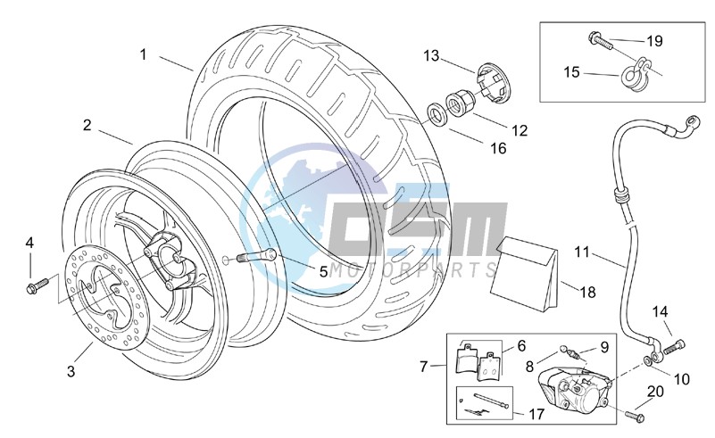 Rear wheel - disc brake