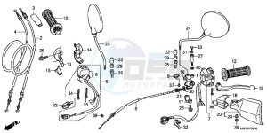 XL1000VAB drawing HANDLE LEVER/SWITCH/CABLE