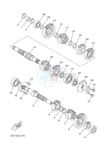 YZF-R125A R125 (5D7N) drawing TRANSMISSION