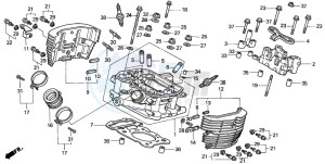 VT750C3 drawing CYLINDER HEAD (REAR)