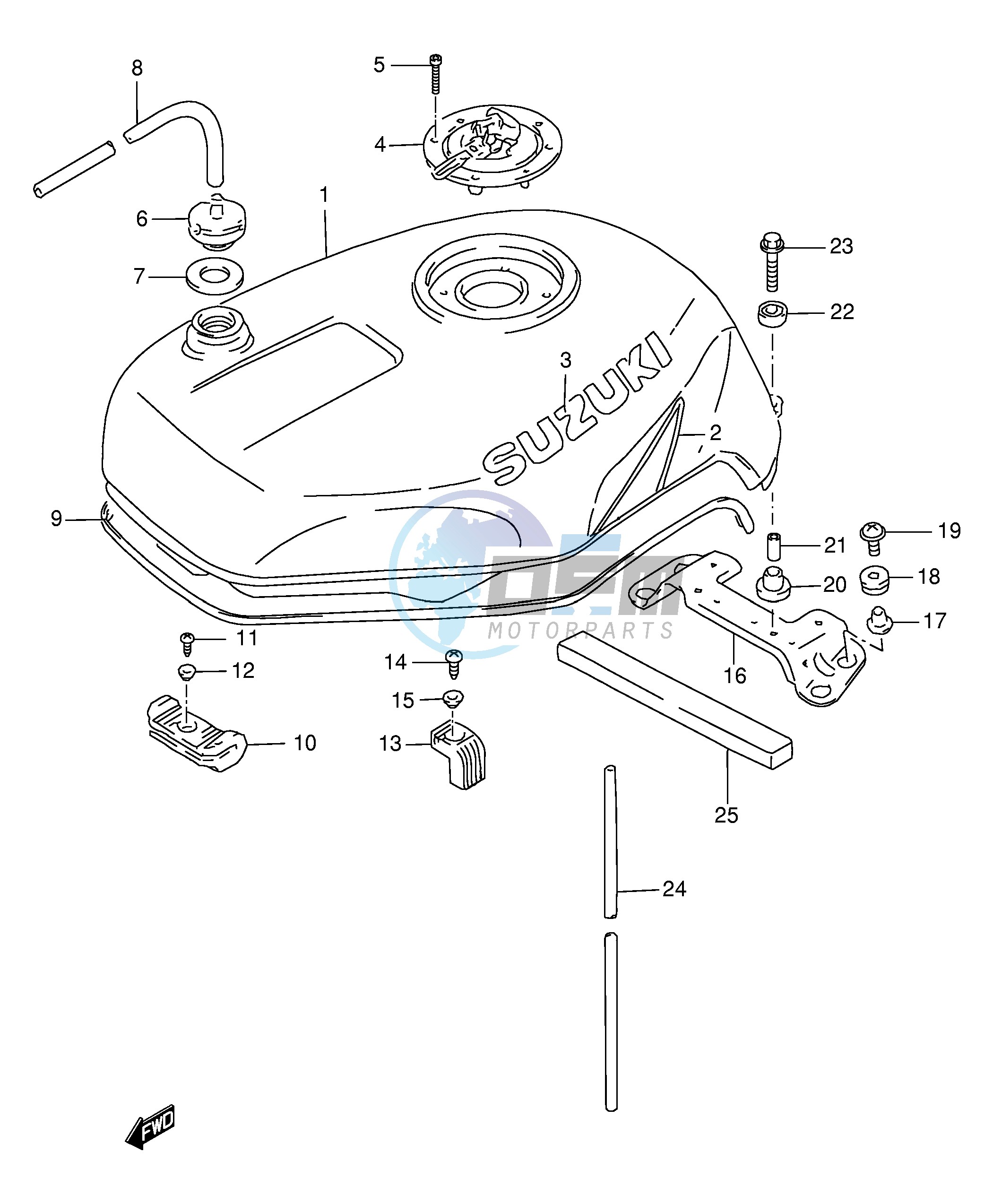 FUEL TANK (MODEL V W)