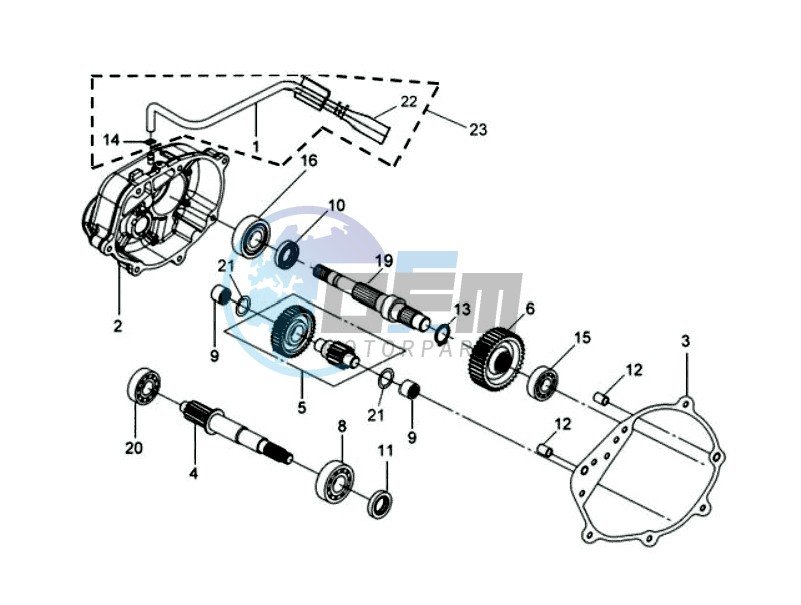 CRANKCASE - DRIVE SHAFT