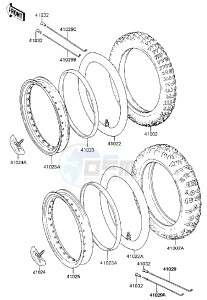 KX 250 D [KX250] (D1) [KX250] drawing WHEELS_TIRES