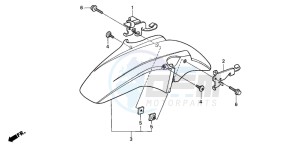 CB600F HORNET drawing FRONT FENDER (CB600F2/F22/3/4)