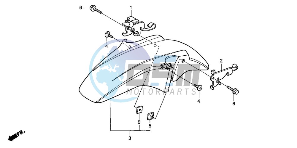 FRONT FENDER (CB600F2/F22/3/4)