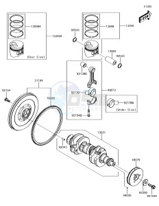 MULE PRO-DX KAF1000EHF EU drawing Crankshaft/Piston(s)