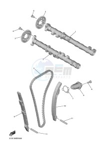 YZF-R6 YZF600 R6 (BN6A) drawing CAMSHAFT & CHAIN