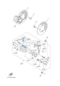 YFM450FWAD YFM45GPXG GRIZZLY 450 EPS (2LCB) drawing FRONT BRAKE CALIPER