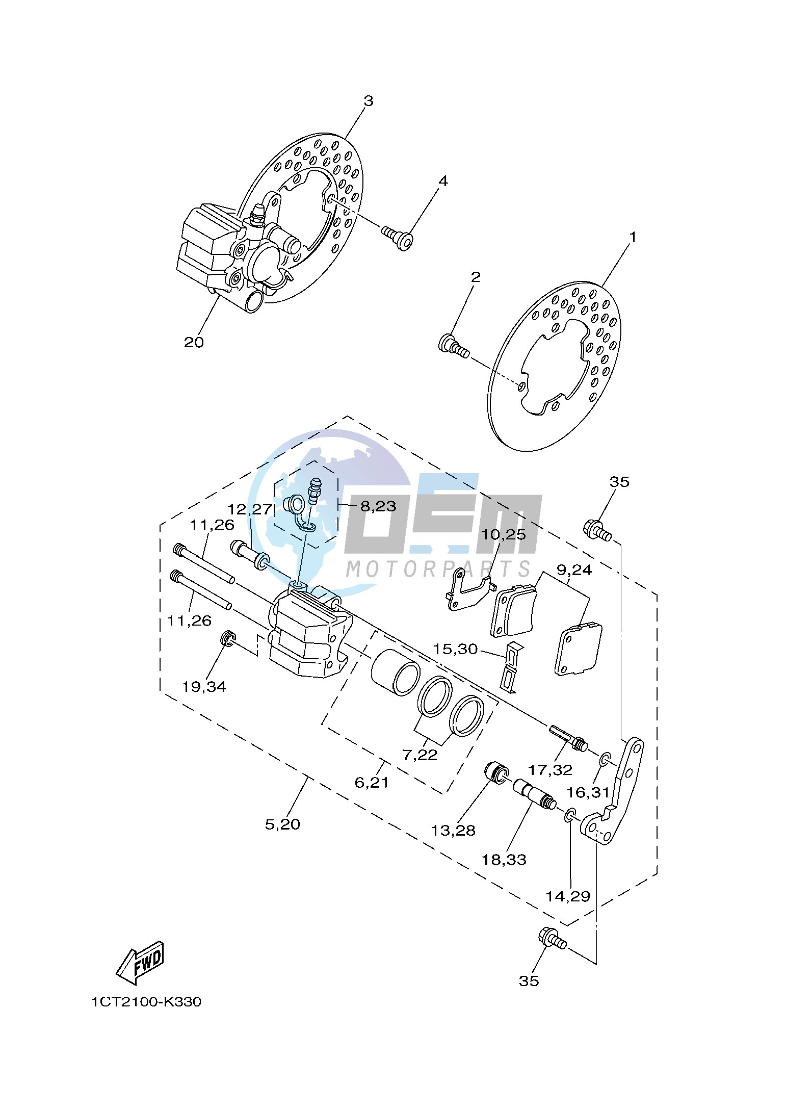 FRONT BRAKE CALIPER