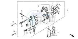 FJS600D SILVER WING drawing REAR BRAKE CALIPER