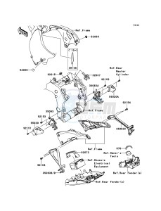 NINJA_ZX-10R ZX1000JCF FR XX (EU ME A(FRICA) drawing Frame Fittings