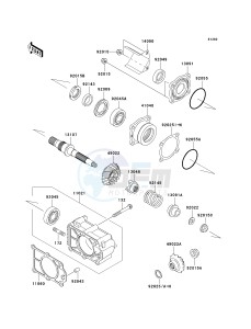 KAF 950 B [MULE 3010 DIESEL 4X4] (B2-B3) [MULE 3010 DIESEL 4X4] drawing BEVEL GEAR CASE