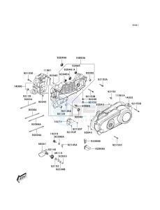 KSF 90 A [KFX90] (A7F-A9S) A8F drawing CRANKCASE