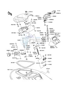 JET SKI STX-12F JT1200-D1 FR drawing Hull Front Fittings