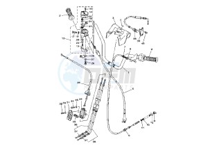 ATV 125 drawing STEERING HANDLE -CABLE