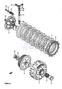 RM250 1988 drawing CLUTCH