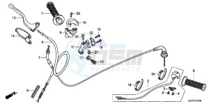 CRF70FC drawing HANDLE LEVER/SWITCH/CABLE