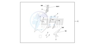 SH125RB drawing TUV WINDSHIELD SH125 150