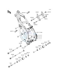 KX 250 K [KX250] (K5) [KX250] drawing FRAME FITTINGS