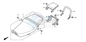 CBR600F2 drawing SEAT/SEAT COWL