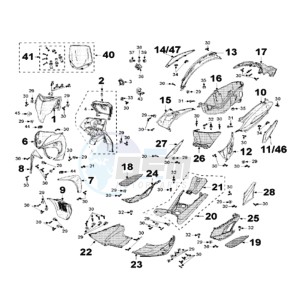 GEOPOLIS 250SC EU drawing COWLING