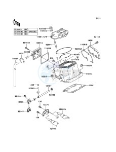 KX125 KX125M8F EU drawing Cylinder Head/Cylinder