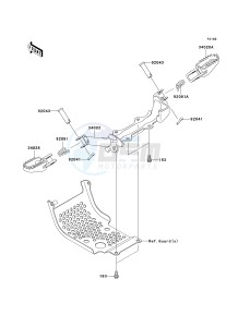 KLX 110 A (KLX110 MONSTER ENERGY) (A6F-A9FA) A9F drawing FOOTRESTS