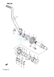 LT250R (E28) drawing KICK STARTER (MODEL F G)