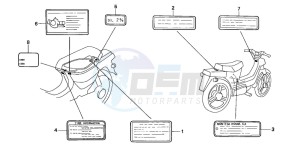 PK50M WALLAROO drawing CAUTION LABEL