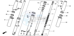 NV750C2 drawing FRONT FORK