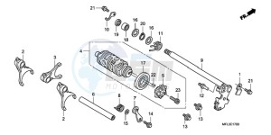 CBR1000RA9 Australia - (U / ABS MME) drawing GEARSHIFT DRUM