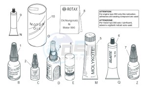 RST 1000 Futura drawing Sealing and lubricating agents