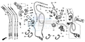 CRF250X drawing HANDLE LEVER/SWITCH/CABLE